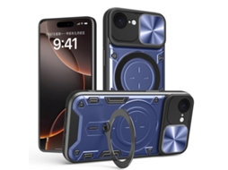 Capa Para Iphone 17e - Textura De Cd - Suporte Magnético Deslizante - Proteção Para Câmera