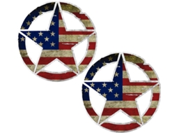 2 adesivos da bandeira americana para carros e barcos na categoria Animais de Estimação, Produção