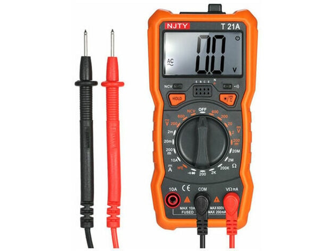 Njty Mini Multímetro Digital Sem Contato 1999 Contagens, Com Lcd Retroiluminado, Adsorção Magnética E Lanterna, T21a T21a Slowmoose