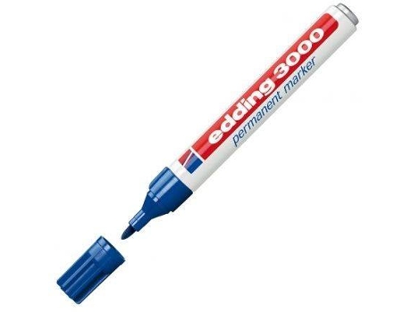 Marcador permanente 3000 com ponta arredondada de 1,5 a 3 mm, azul