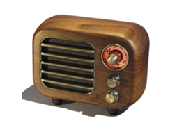 Rádio 3  Coluna  Bluetooth/Fm em Madeira de Nogueira