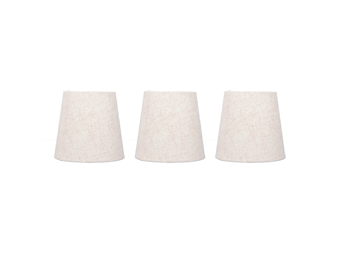 2026 3pcs Abat Jour de Lino 15x14x11cm Moderno para Lâmpada de Teto, Veladora e Parede E14