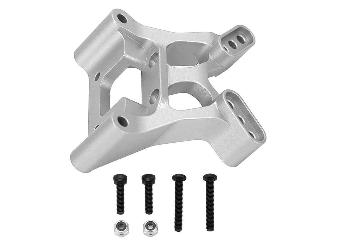 Torre de choque dianteira de alumínio para carros rc losi baja rey 1/10 acessório de reposição prata S/MARCA