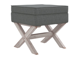 Storage Stool, Storage Stools Vidaxl Cinzeto Tecido (45 X 45 X 49 Cm)