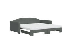 Daybed With Trundle, Daybeds With Trundles Vidaxl Cinzeto Tecido (100 X 200 Cm)
