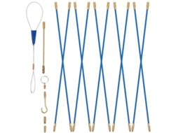 Kit De Passagem Cabos Elétricos Em Fibra Vidro Flexível Azul,hastes 33 Cm,fácil Instalação.