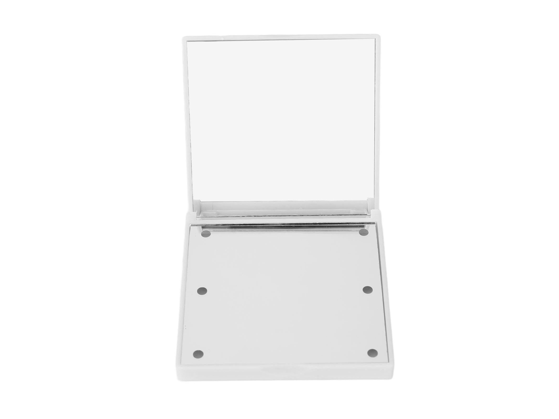 Espelho De Maquiagem Portátil Iluminado Led Dobrável 2x Ampliação