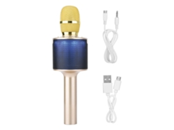 Microfone Karaoke Bluetooth Cantoria Antifonal 4 Horas Ouro