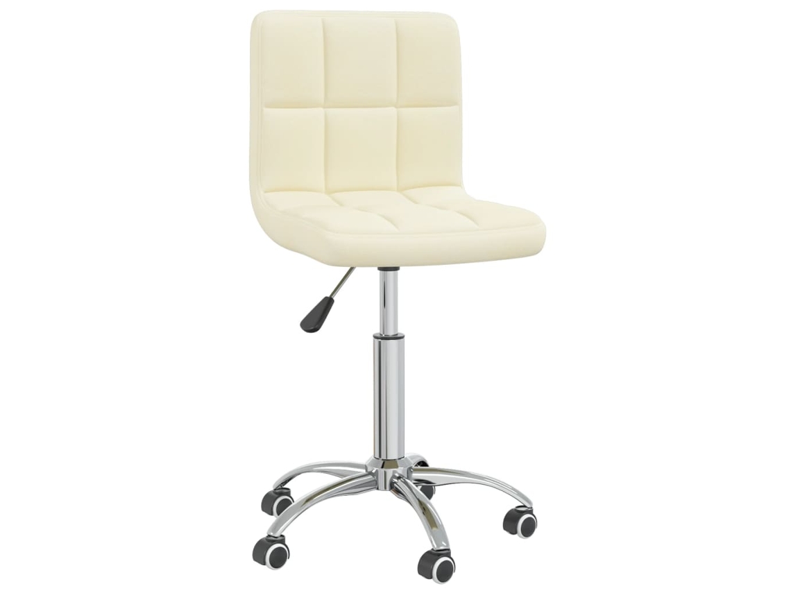 Vidaxl Cadeira De Jantar Giratória Tecido Cor Creme