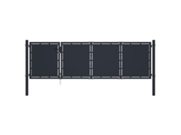 Fence Gate, Fence Gates Vidaxl Antracite Aço (350 X 75 Cm)