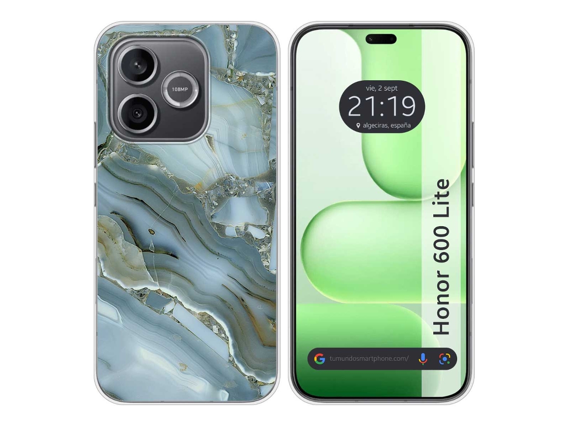 Capa Tumundosmartphone De Silicone Para Honor 600 Lite 5g Estampa De Mármore 09 Desenhos