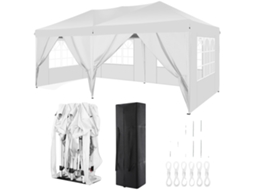Tenda de toldo, material impermeável, altura ajustável, branca, 3x6 m OEM