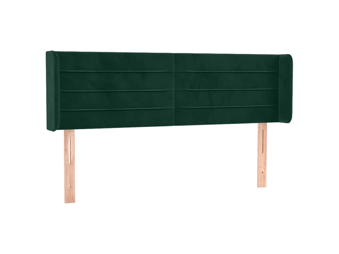 Cabeceira de Cama com Abas Tecido Verde Escuro MAISON EXCLUSIVE (147x16x78 cm)