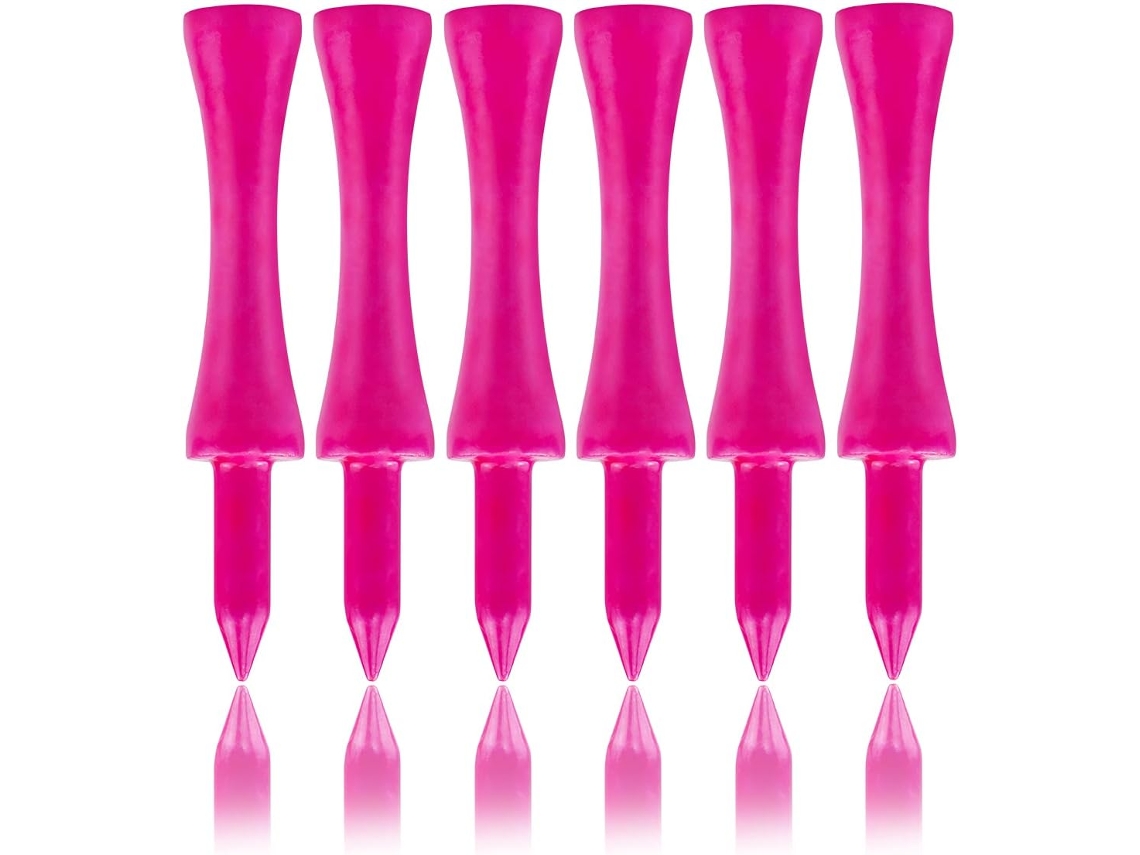 Tees de Golfe Biodegradáveis ​​de Bambu Pacote com 100 Tees Rosa BRILVIBERA