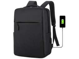 Mochila com Porta Usb Preta