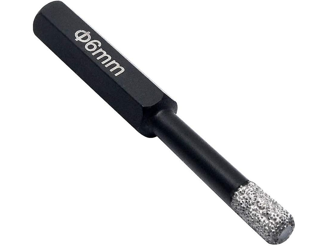 Broca de Diamante em Cera 6mm para Porcelana, Vidro, Cerâmica, Mármore, Granito Sem Água | S/MARCA