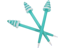 Conjunto De 3 Canetas Gel Em Formato Árvore Natal, Lápis Madeira Para