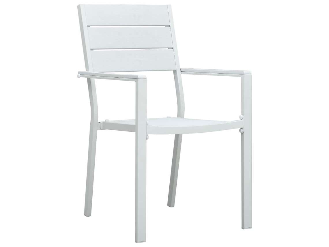 Maison Exclusive - Cadeiras Jardim 4 Pcs Pead Aspeto Madeira Branco