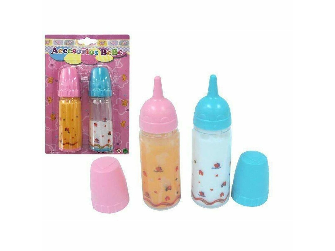 Acessórios BIGBUY FUN para Bonecas Biberão 2 Uds (Idade Mínima Recomendada: 3 anos)