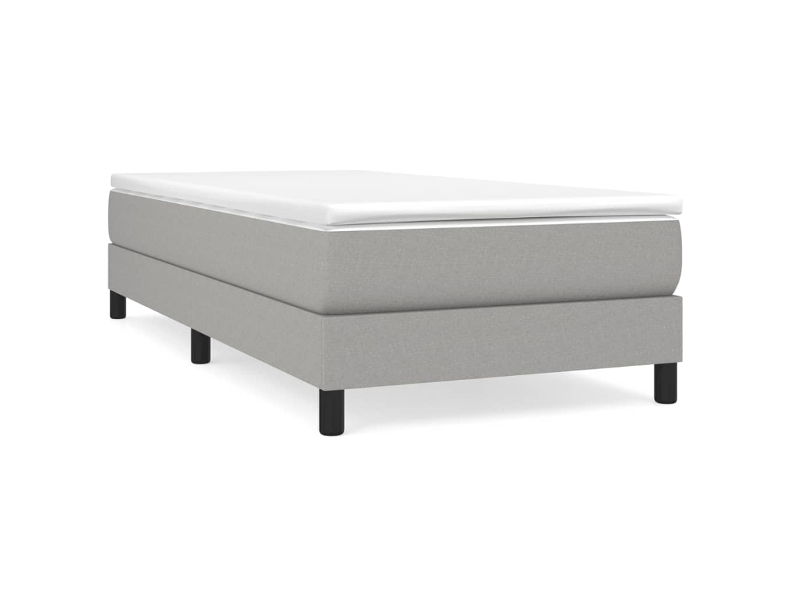 Estrutura de Cama com Molas Tecido Cinzento Claro MAISON EXCLUSIVE (100x200 cm)