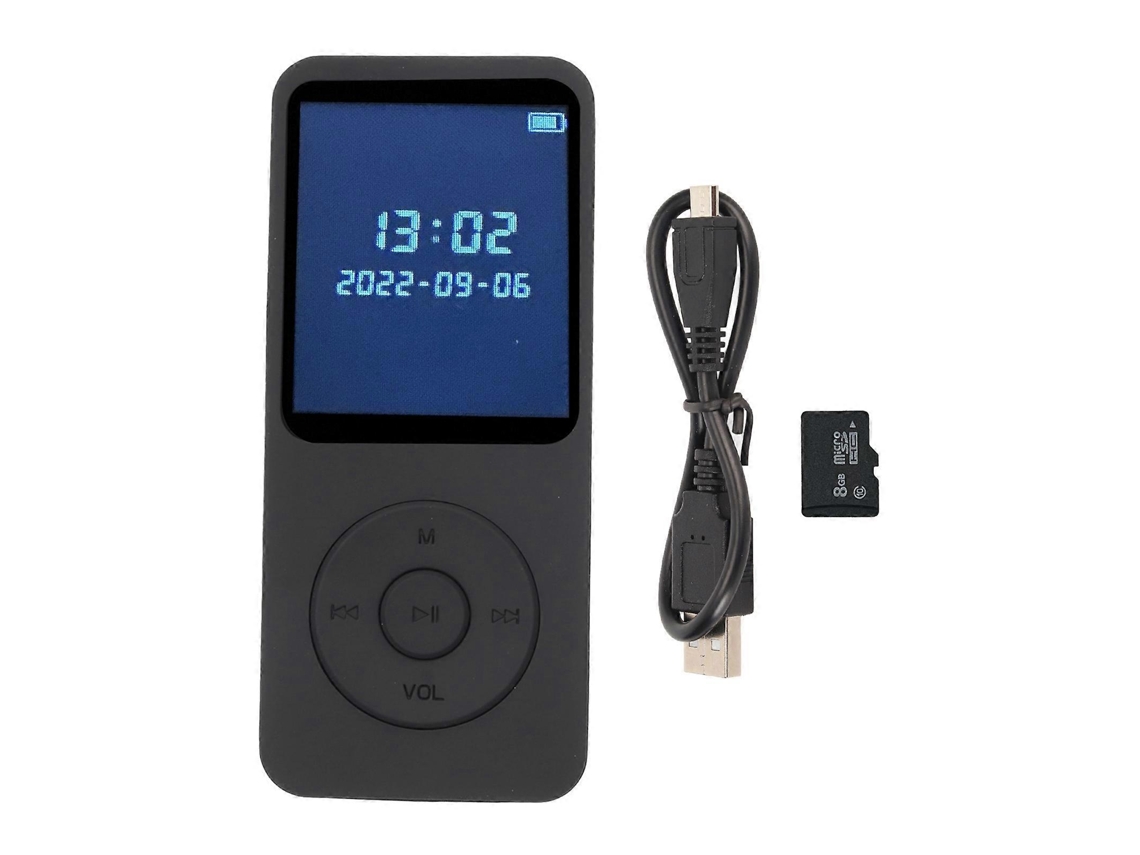 Slowmoose MP3 MP4 Player Bluetooth 5.0 Tela LCD digital ultrafina de 1,77 polegadas Alto-falantes HD integrados HiFi Player de música portátil