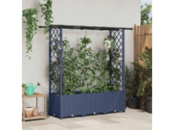 Vidaxl Cama Elevada Com Treliça E Telhado Cinzento 162,5 X 40 X 136 Cm