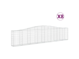 Gabion Basket, Gabion Baskets Vidaxl Prateado Ferro (400 X 30 X 80/100 Cm)