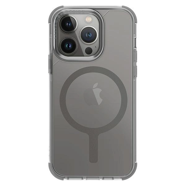 Capa Uniq Combat Para Iphone 15 Pro 6.1 Com Carregamento Magclick Cinza Com Recortes