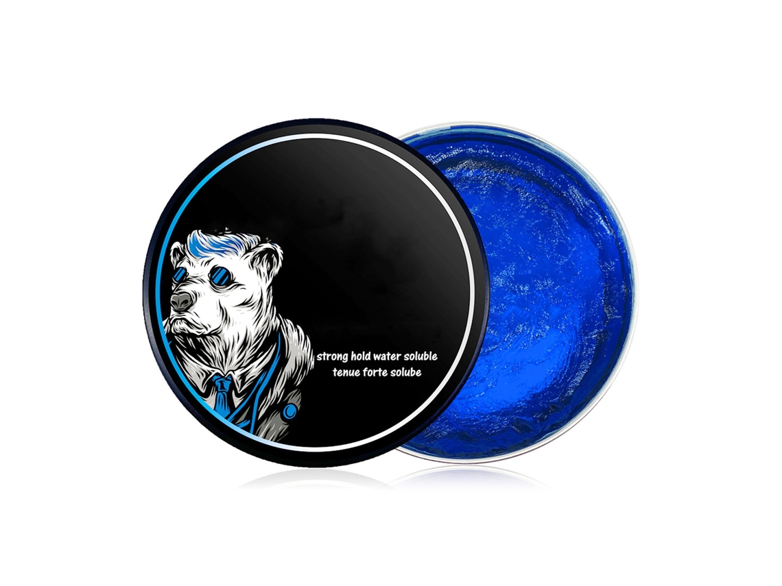 Gel Modelador De Cabelo Para Homem 120g Fixação Forte Nutrição De Longa Duração Fácil De Limpar Azul