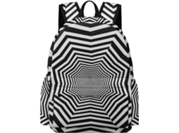 Mochila Escolar Vertigo Visual Para Meninos 11 Anos, Listrada Simples Meninas Do 5º Ano, Leve E Impermeável