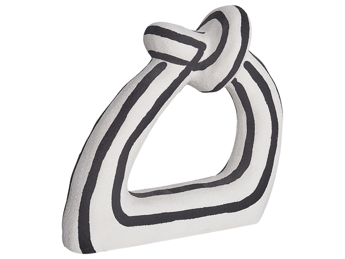 Decoração única de estilo retro BELIANI Zander de Grés Preto-branco 24x5x24