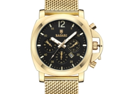 Reloj De Pulsera Redondo Bagari Moda Dial Simple Cuarzo Oro