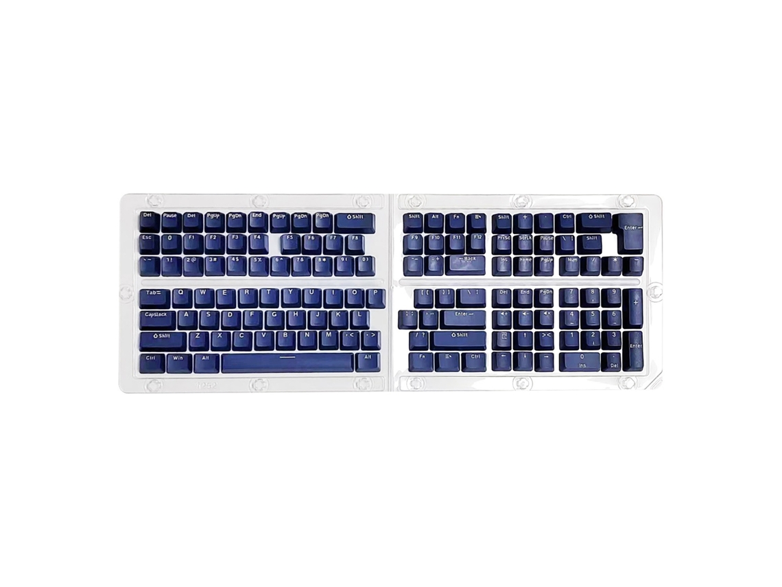 Lurelia Keycaps Double Shot Azul Branco Pbt Perfil Oem 132 Teclas Para Teclado Mecânico