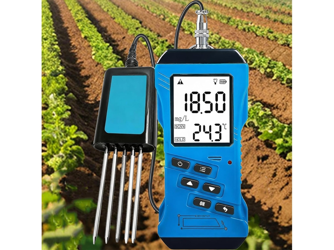 Kit De Análise Solo 7em 1, Analisador Digital Ph E Ce, Detector Preciso Nitrogênio, Fósforo Potássio Para