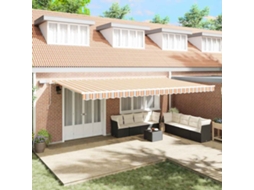 Vidaxl Toldo Retrátil Multicolor 600 × 350 Cm Tecido E Alumínio