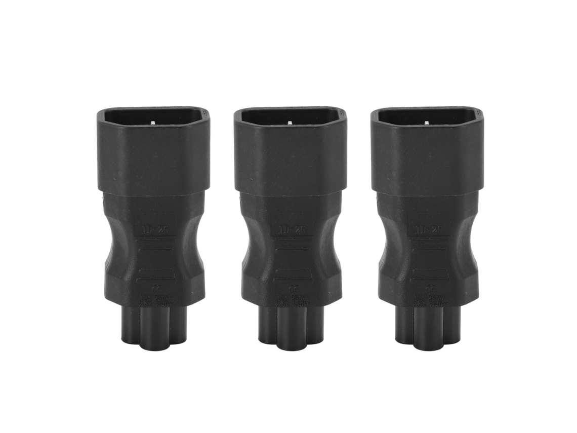 Aetheria 3pcs Adaptador de Energia Iec320 C14 para C5 Conector Conversor 250v 2500w Pvc