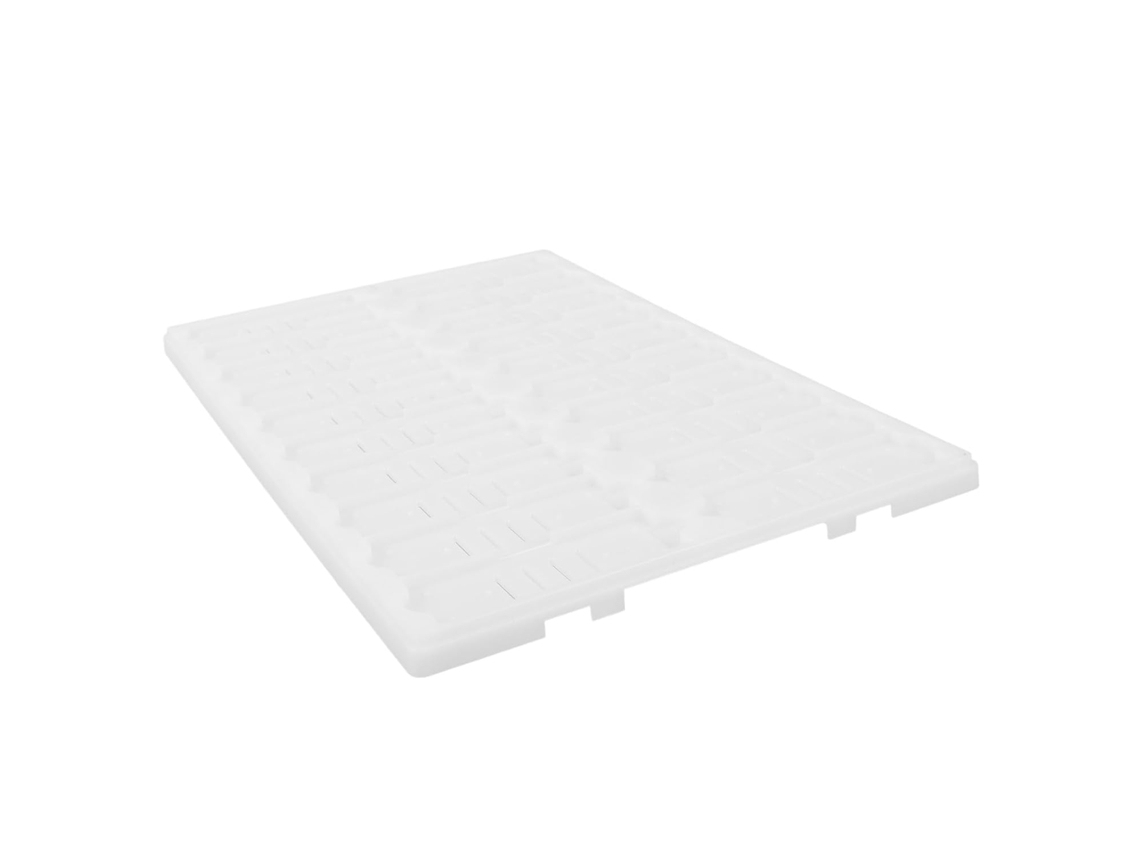 Suporte Para Lâminas Com Secagem Rápida, 20 Compartimentos Em Plástico Branco Para Microscópio.
