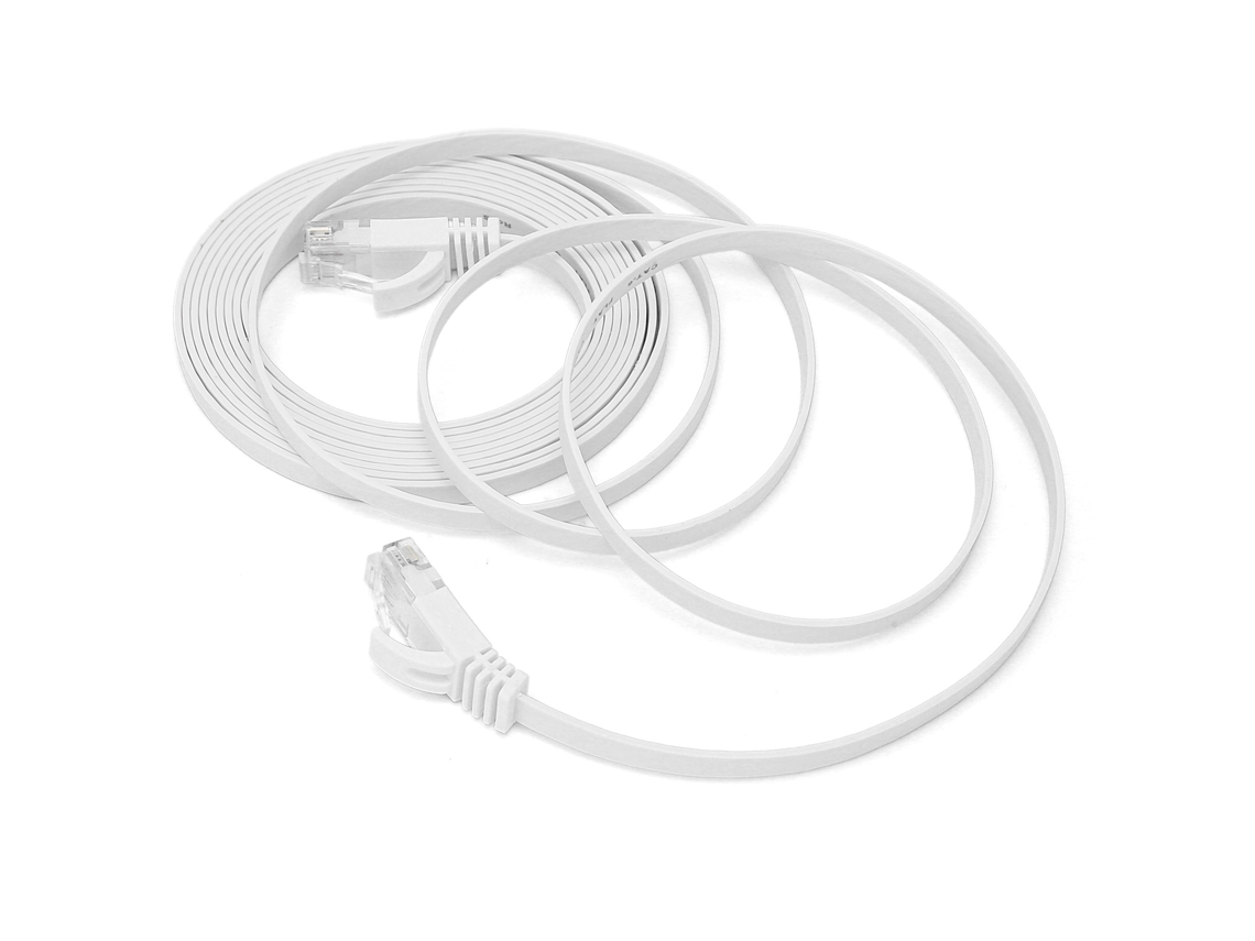 Cabo Ethernet Cat6 Gigabit 8 Núcleos Par Trançado Flat Cobre 3 Metros