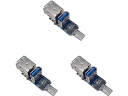 Hub De Expansão Usb Tipo C Portátil Com 3 Portas Para Armazenamento