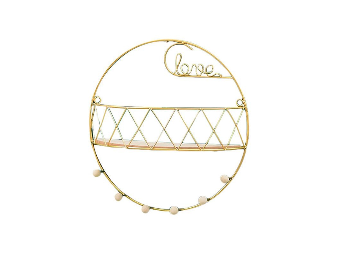 Rack de Armazenamento Decorativo de 1 Unidade para Quarto de Parede Doméstica ALLINLESS