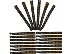 Pulseiras de identificação Artibetter em poliéster para feiras e festivais, pacote com 50 unidades, tecnologia avançada.