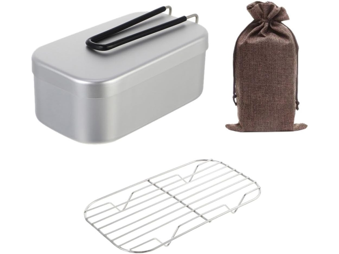 Conjunto De 3 Lancheiras Bento Portáteis Em Liga Alumínio Com Tampa Borracha Resistente A Queimaduras E Corrosão, Ideais
