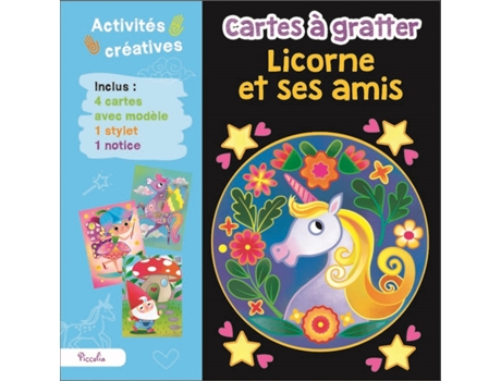 Scratch Art Unicorn And Friends PICCOLIA (Idade minima recomendada: 4 anos)
