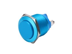 Interruptor De Botão De Metal 19mm Auto Reset Sunflare (azul)