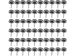 Tachinhas multifuncionais de plástico branco para quadros de avisos, 3 caixas com 50 unidades cada, ideais para salas de aula.