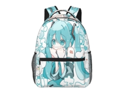 Mochila Hatsune Miku H370 Mochila De Estudante Leve, Durável E À Prova Dágua Com Alça De Ombro Ajustável J370 Olysi Shop