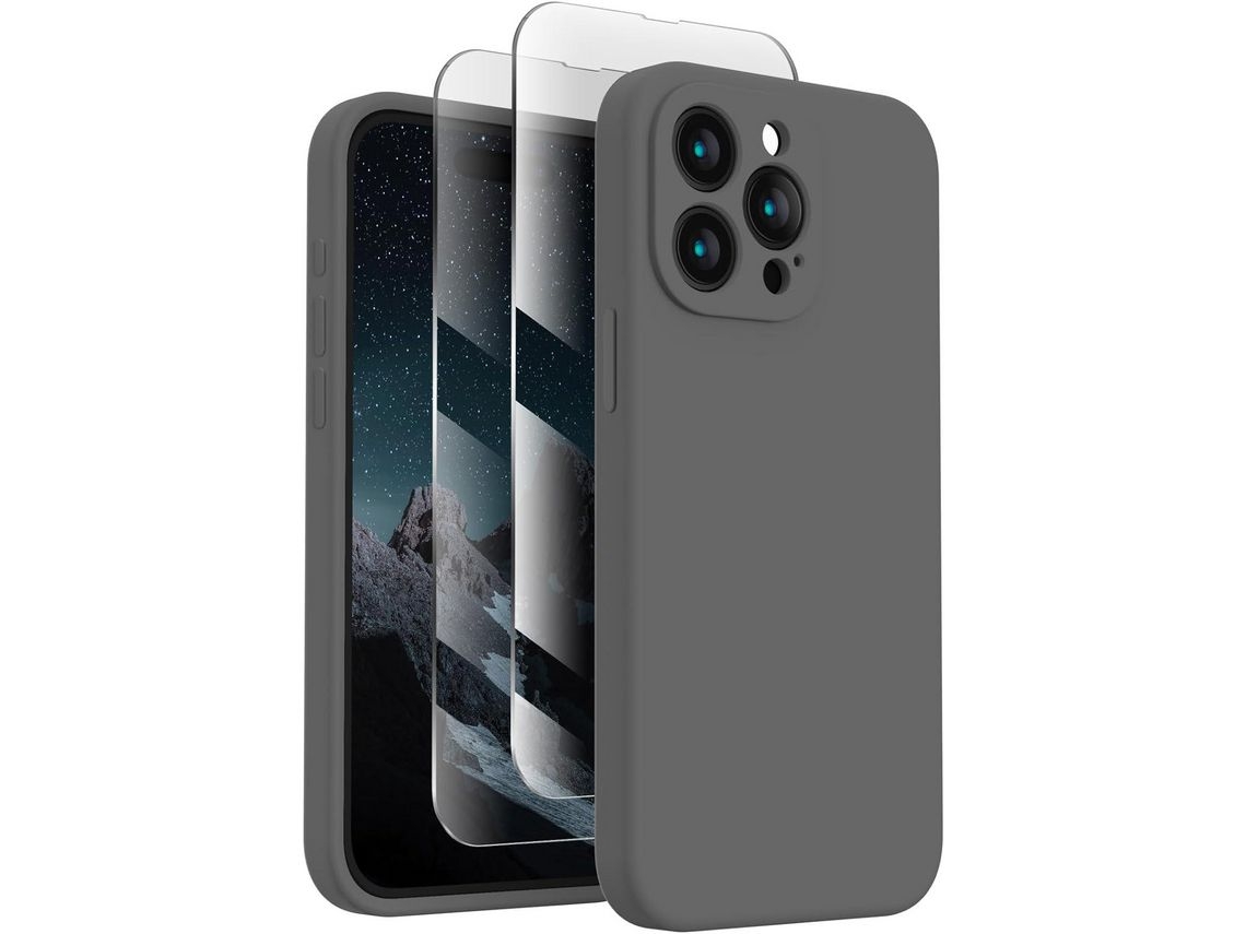 Capa Maxcinza Espacial Para Iphone 15 Pro Max Yemaesre Cinzento