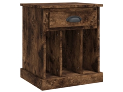 Bedside Cabinet, Bedside Cabinets Vidaxl Marrom Madeira Processada (n/a)