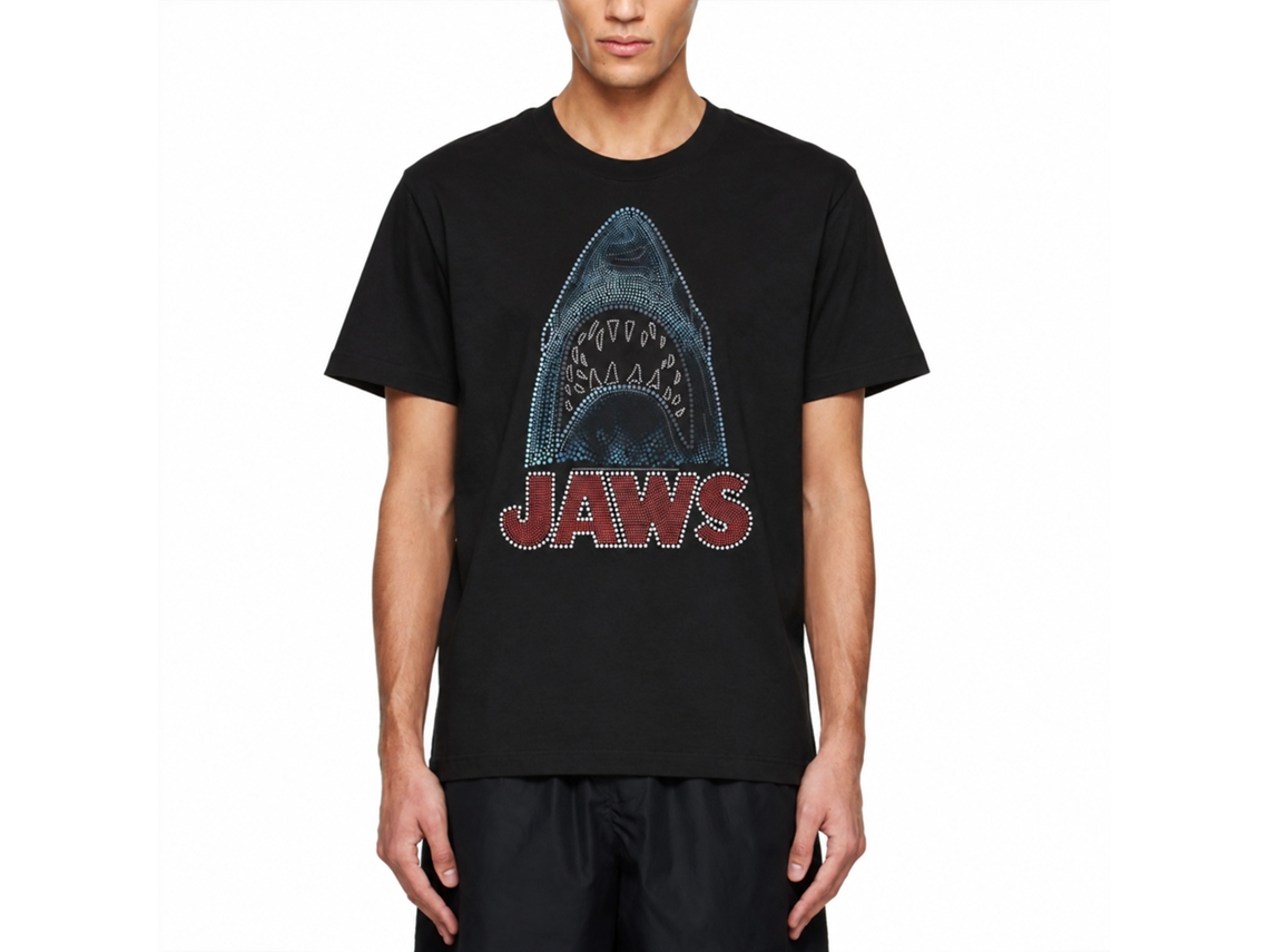 Rockinstone Jaws Movie Be-dazzled Black Adult T-shirt Size:xxxl