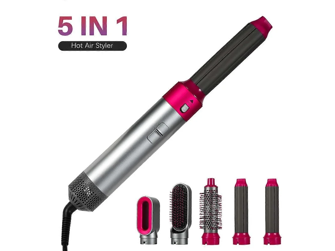 Conjunto De Escova Secadora De Cabelo Premium Atualizada Com Várias Cabeças, Pente Modelador De Cabelo 5 Em 1 Para Cachear/alisar/dar Volume, Mod
